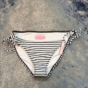 Victoria's Secret Black and White Striped Bikini Bottom